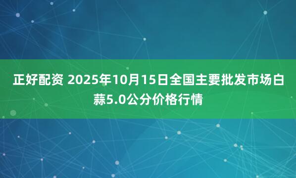 正好配资 2025年10月15日全国主要批发市场白蒜5.0公分价格行情