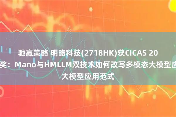 驰赢策略 明略科技(2718HK)获CICAS 2025特等奖：Mano与HMLLM双技术如何改写多模态大模型应用范式