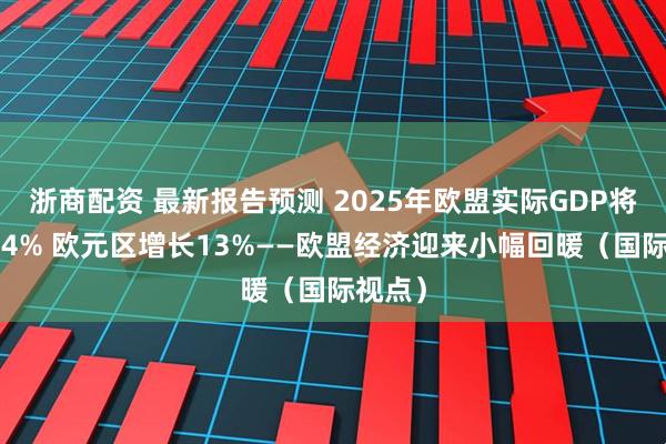 浙商配资 最新报告预测 2025年欧盟实际GDP将增长14% 欧元区增长13%——欧盟经济迎来小幅回暖（国际视点）
