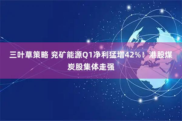 三叶草策略 兖矿能源Q1净利猛增42%！港股煤炭股集体走强
